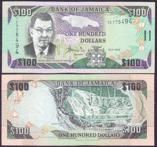 2002 Jamaica $100 (Unc)